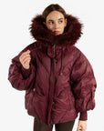 Fox Fur Trim Puffer Down Filled Coat
