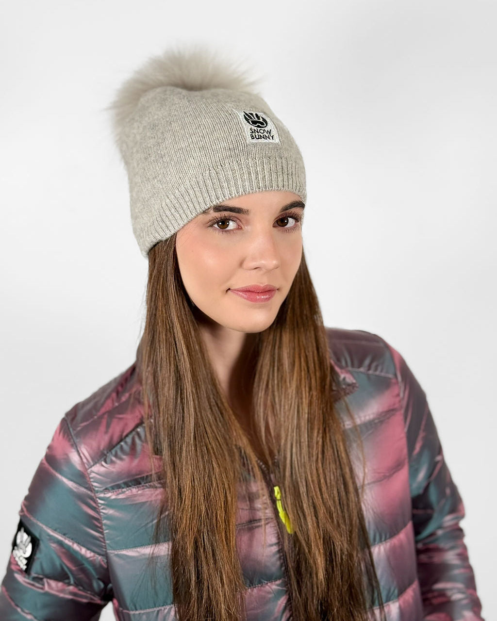 Big Sky Cashmere Hat with Fur Pom
