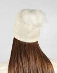 Big Sky Cashmere Hat with Fur Pom