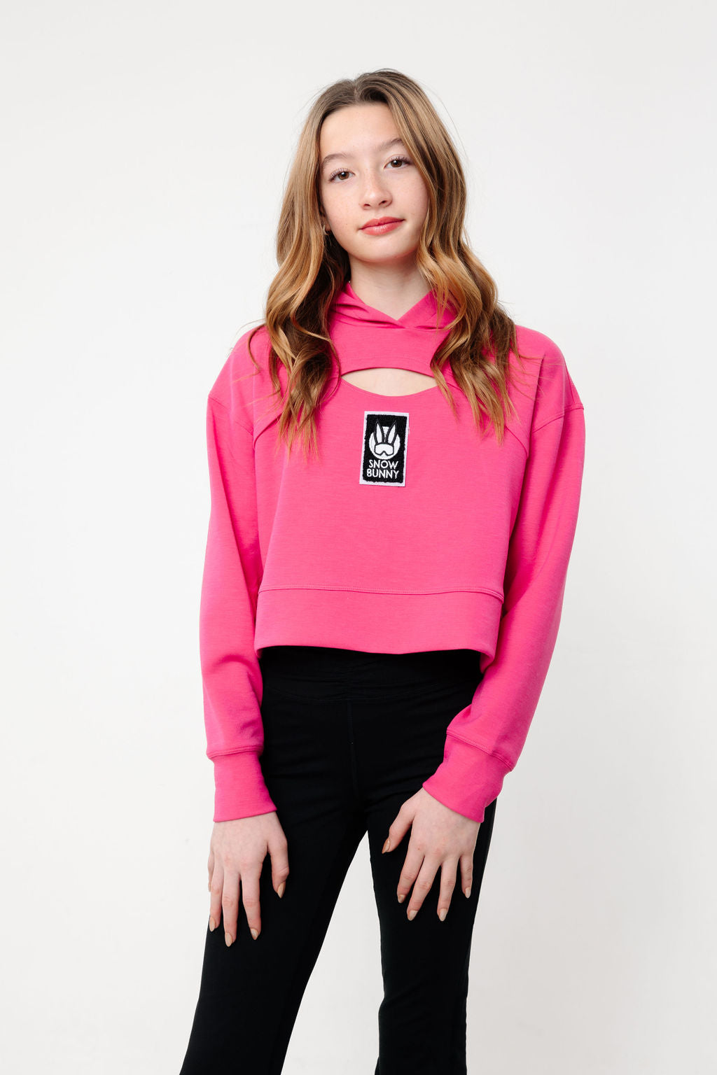 Snowshoe Kids Hoodie with Keyhole