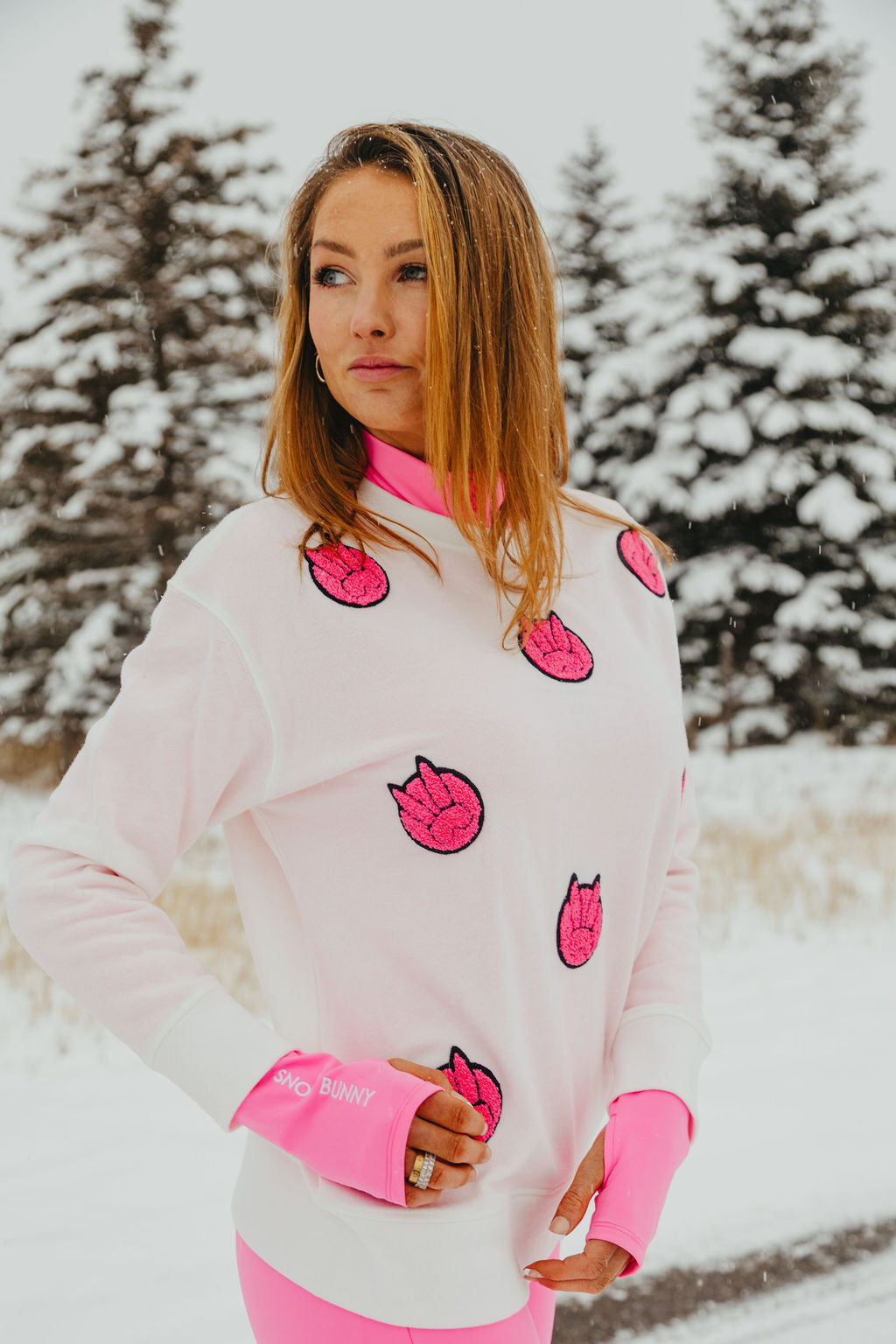 Snow Bunny Poppy Logo Women's Sweatshirt