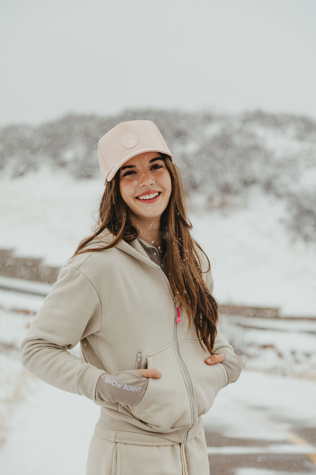 VAIL Cropped Embossed Zip Up Hoodie