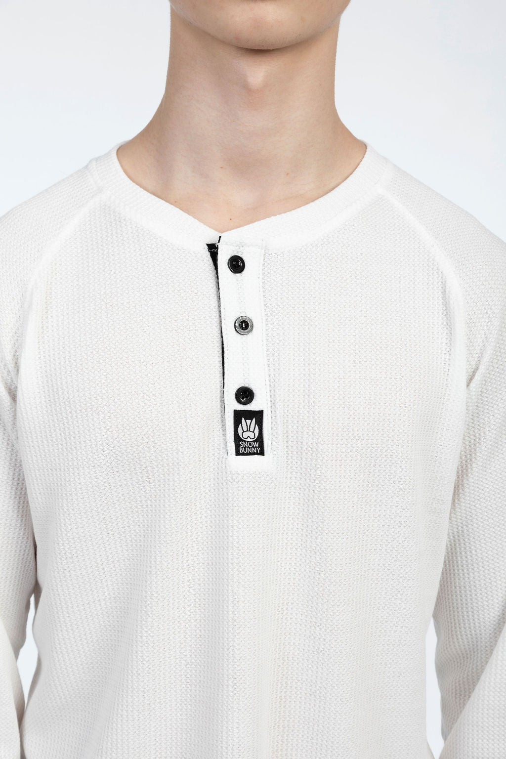Powder Waffle Knit Henley