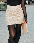 Leather Laser Cut Skirt