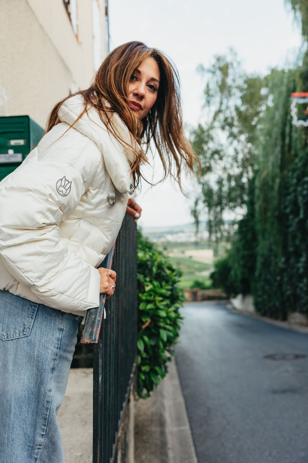 Luxe Silk Puffer Coat filled with Goose Down